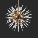 Loft Industry Modern - Lance Sun Gold Chandelier